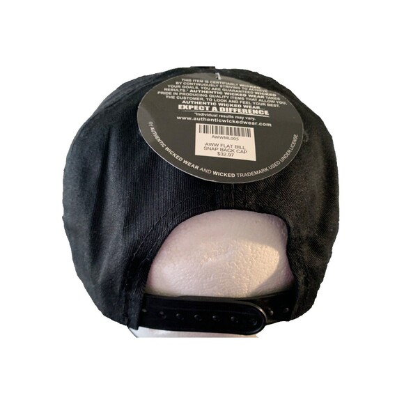 Wicked Wear Brand Baseball Hat Authentic Bodybuilding.com New Black / White cap - Picture 7 of 9